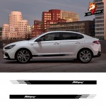 Vinyl Side Stripes Skirt Graphics Auto Stickers Decal Gloss Auto Side Car Sticker For Hyundai i20 i30 i40 Tucson Sonata